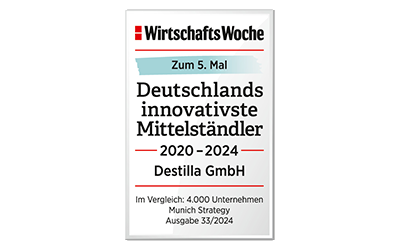 Destilla recognised as one of Germany’s most innovative mid-sized companies – for the fifth year in a row